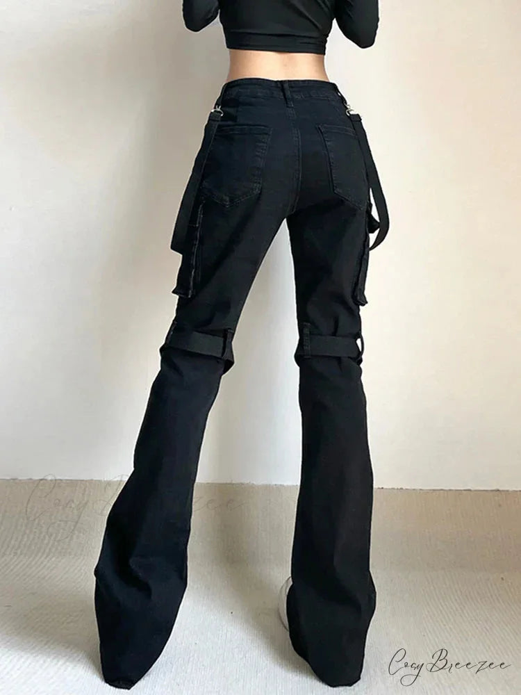 AltGoth Harajuku E-girl Halloween Pants Black / S