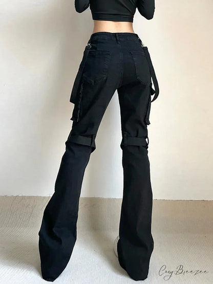 AltGoth Harajuku E-girl Halloween Pants Black / S