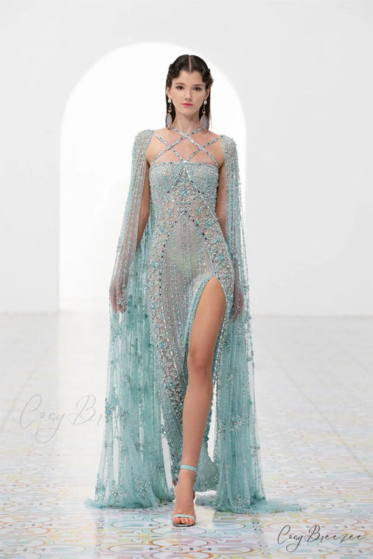 Alyce Beaded Graceful Maxi Dress
