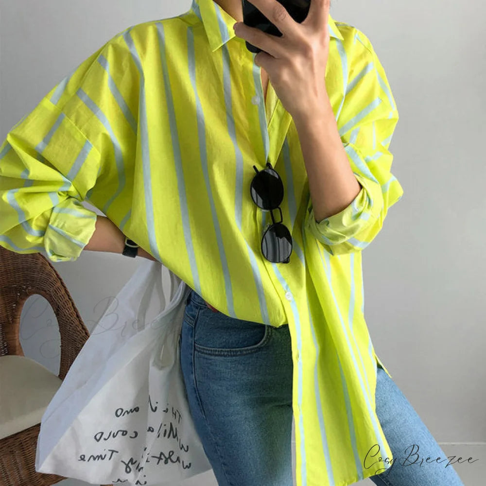 AMALFI Elegant SHIRT Striped / L