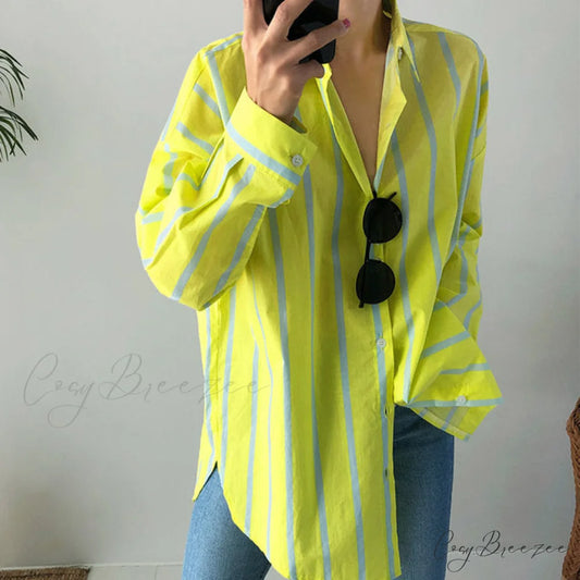 AMALFI Elegant SHIRT Striped / S