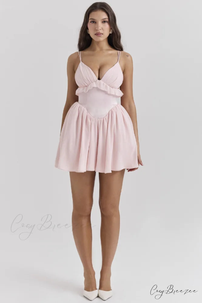 Amaris Ballet Stylish Pink Mini Dress