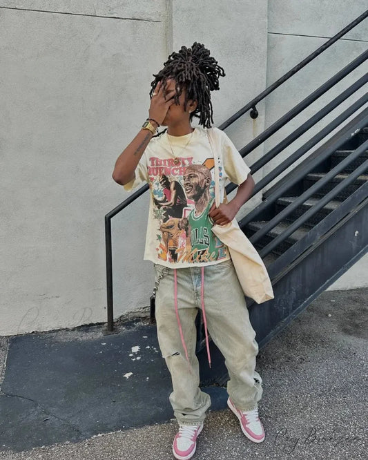 American Hip Hop Graphic T-Shirt white / S t-shirt-250223