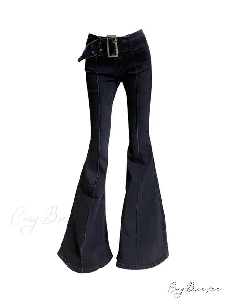 American Retro Flare Halloween Pants Black / S