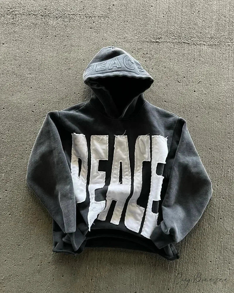 American Street Trend Alphabet Hoodie black1 / M hoodies-241228