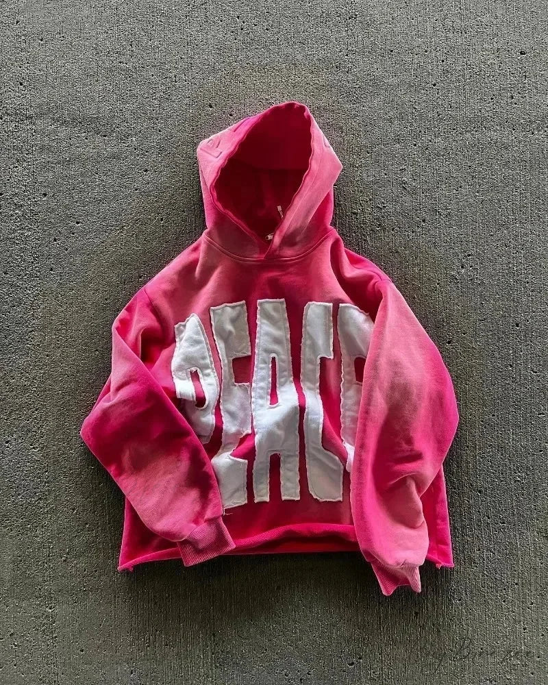 American Street Trend Alphabet Hoodie hoodies-241228