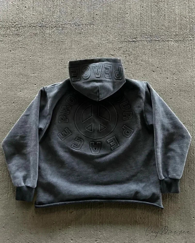 American Street Trend Alphabet Hoodie hoodies-241228