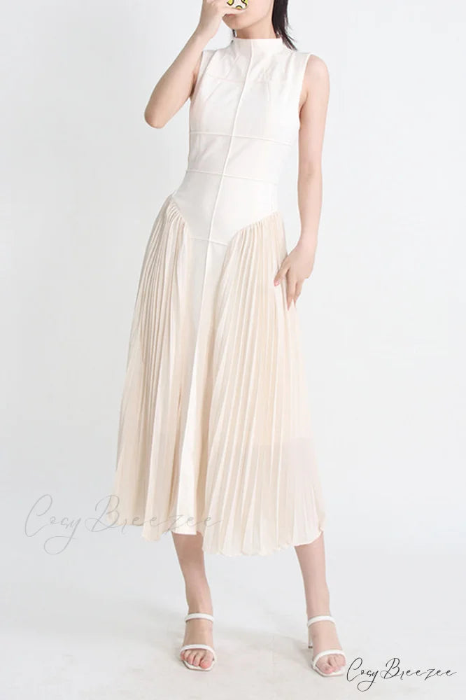 Amira Highend Stylish Sleeveless Pleated Dress