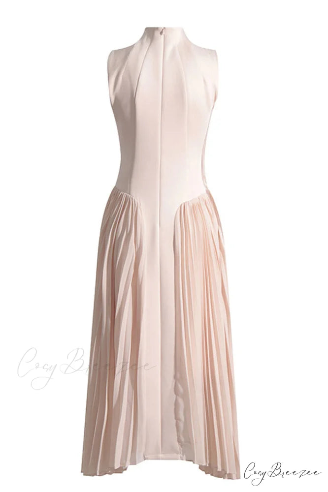 Amira Highend Stylish Sleeveless Pleated Dress