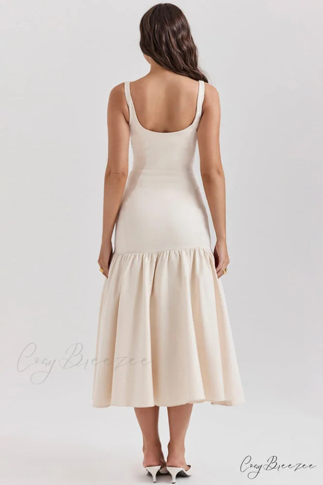 Amore Dropped Stylish Waist Midi Dress