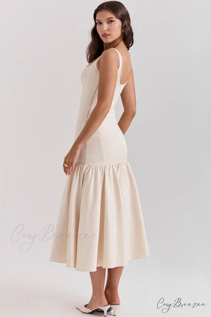 Amore Dropped Stylish Waist Midi Dress