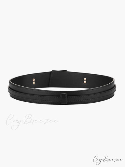 Amorini Charming Leather Belt Black / One Size
