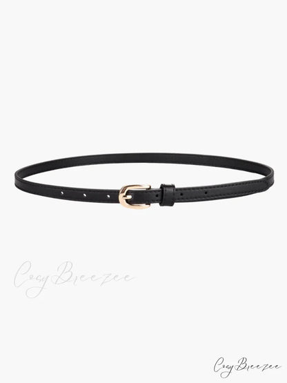Amorini Charming Leather Belt Black / One Size