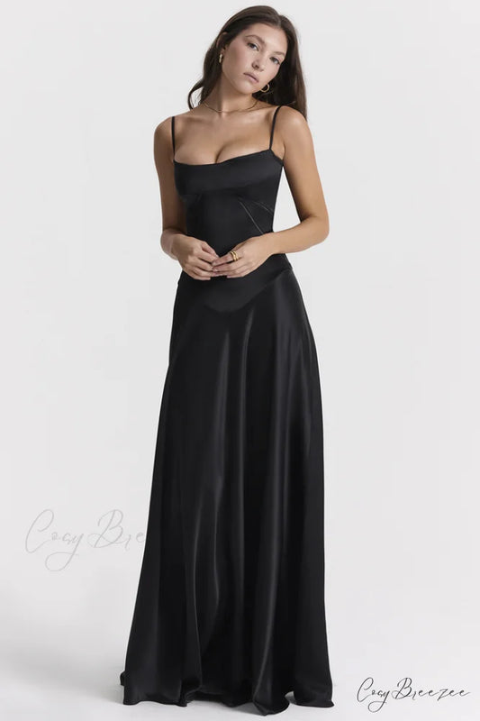 Anabella Black Lace Charming Up Maxi Dress S / Black