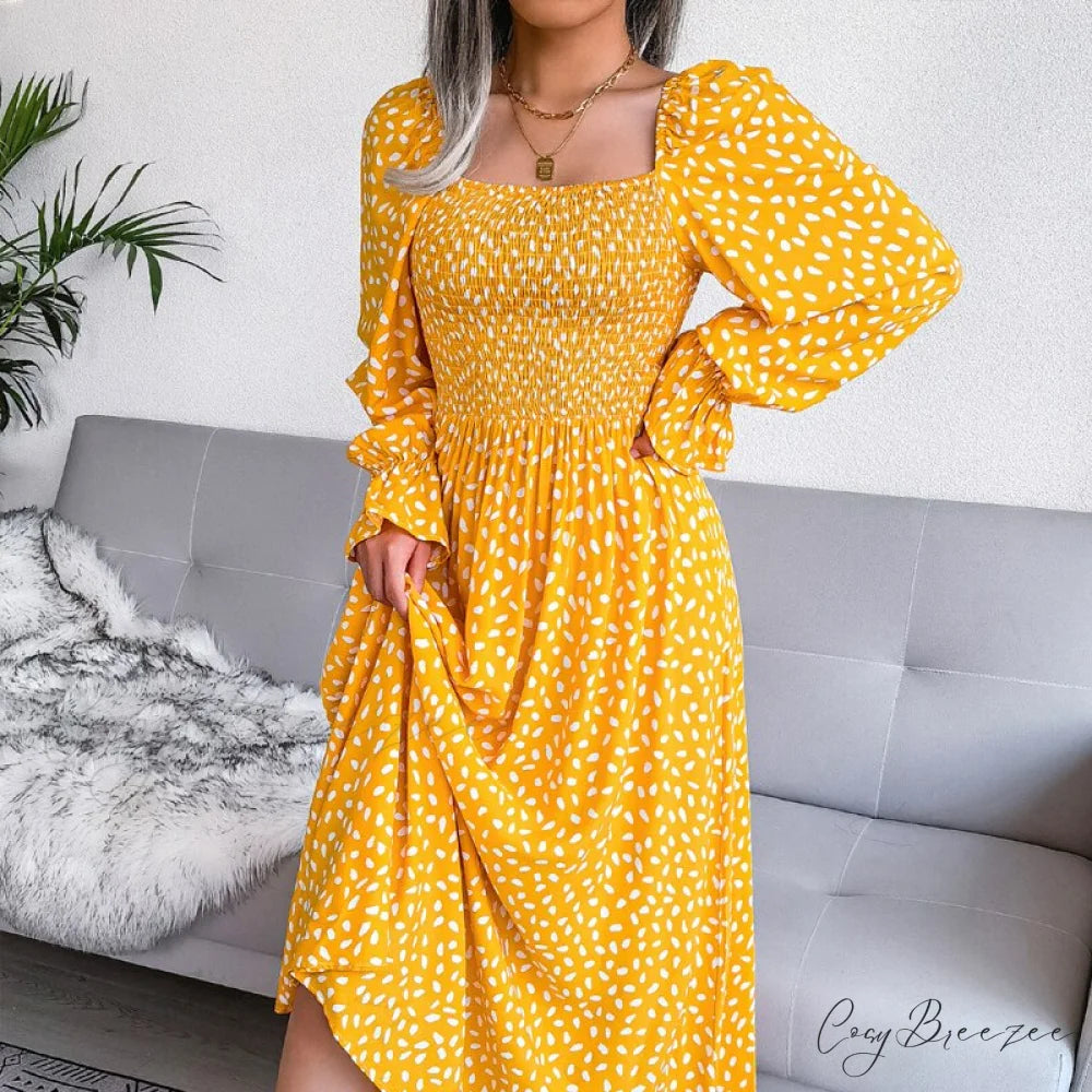 and for Puff Women Gown Elegant Neckline Sleeves with Style Chiffon - Boxy 18123
