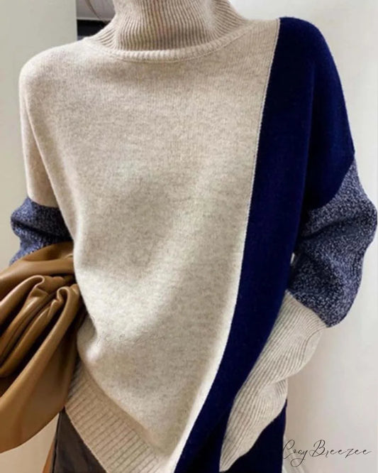 and sweater Elegant with contrast romantic colors Blue / S