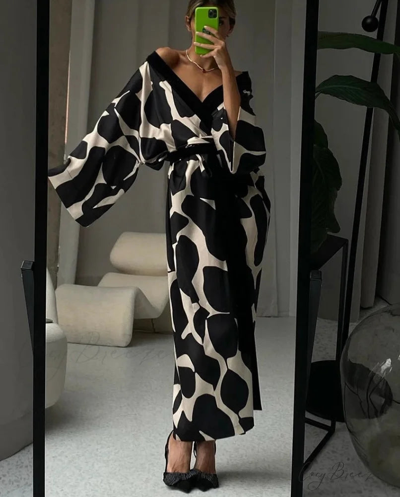 ANDRA Elegant MAXI DRESS Black / S