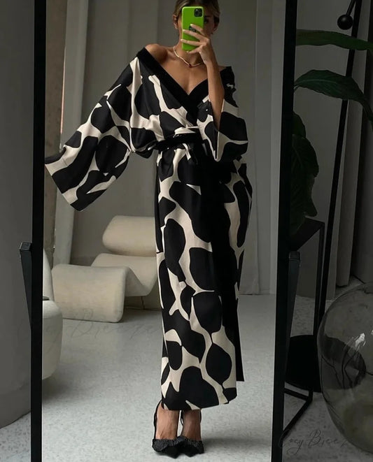 ANDRA Elegant MAXI DRESS Black / S