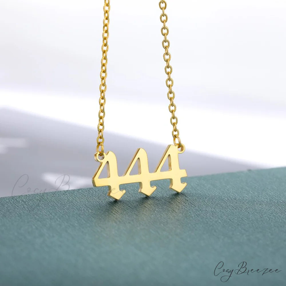 Angel Number Necklaces 444 / Gold Color