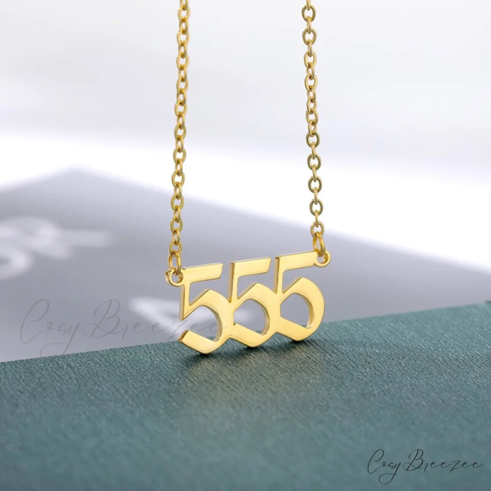 Angel Number Necklaces 555 / Gold Color