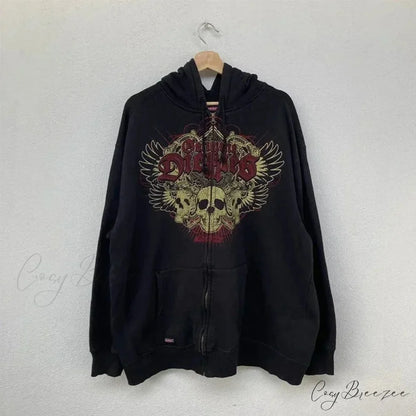 Angel Wing Functional Pleat Hoodie black 4 / S hoodies-241228