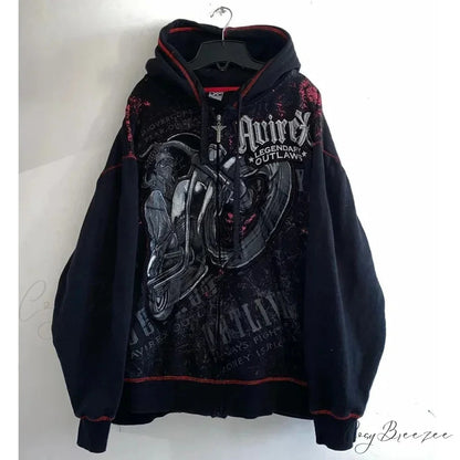 Angel Wing Functional Pleat Hoodie black 9 / S hoodies-241228