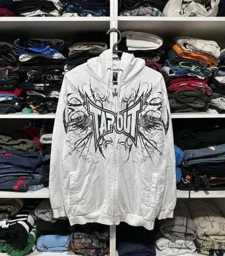 Angel Wing Functional Pleat Hoodie white1 / S hoodies-241228