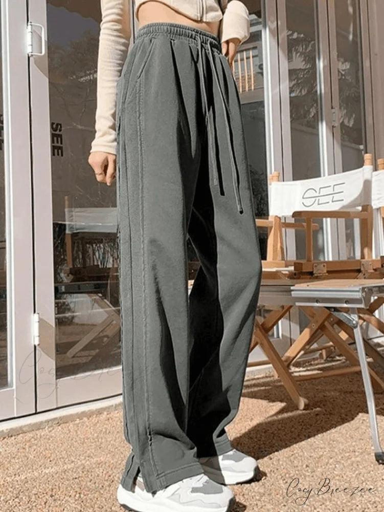 Ankle Flare Graceful Black Cargo Jeans Gray / S