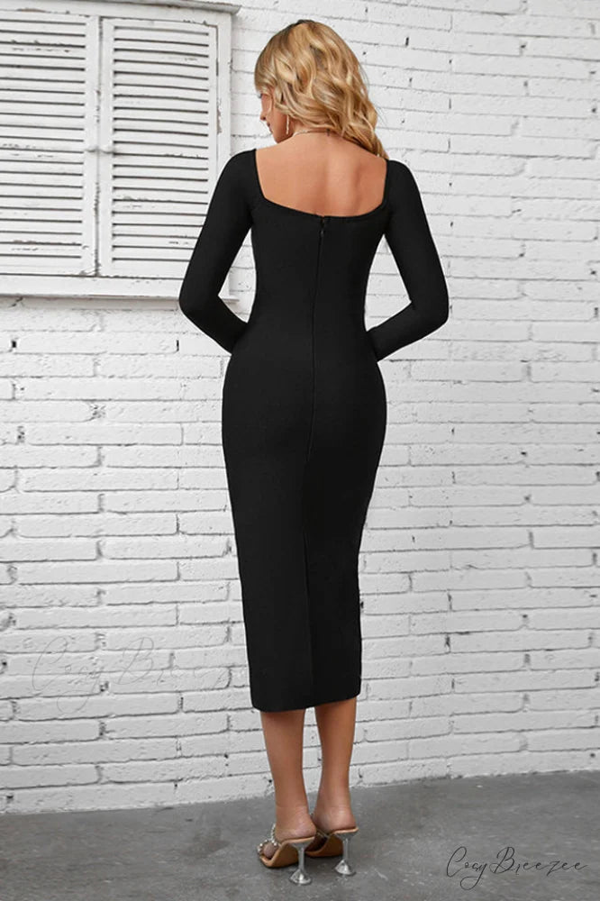 Anna Embellished Stylish Midi Dress
