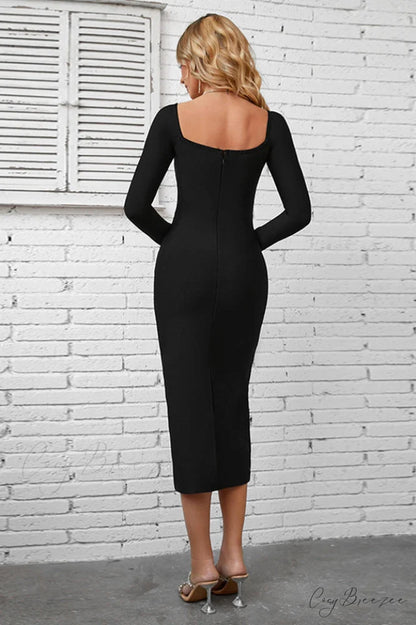Anna Embellished Stylish Midi Dress