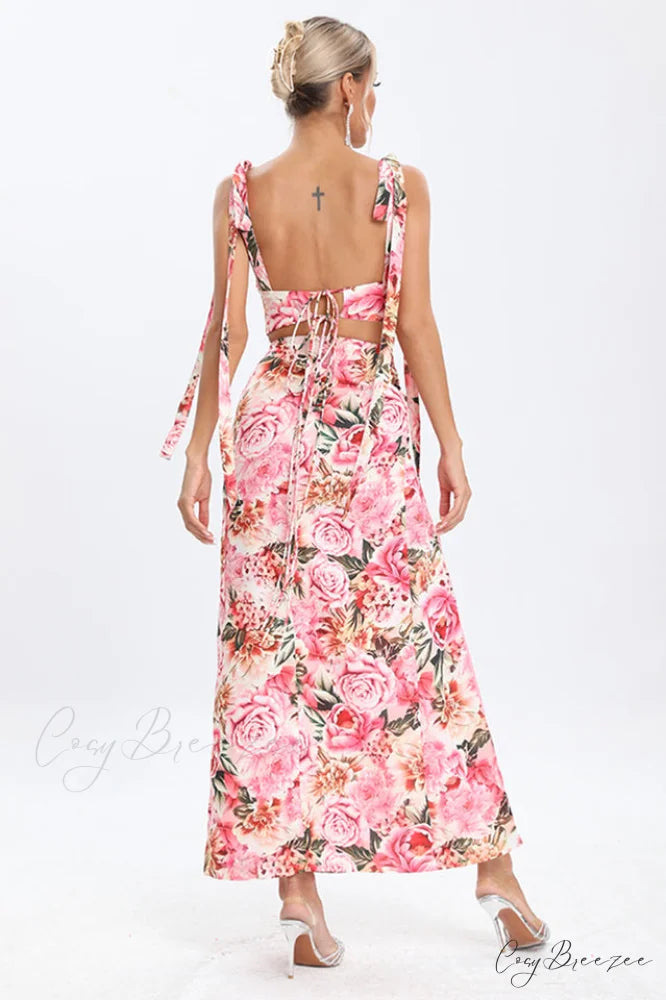 Annabella Floral Stylish Two Piece Set