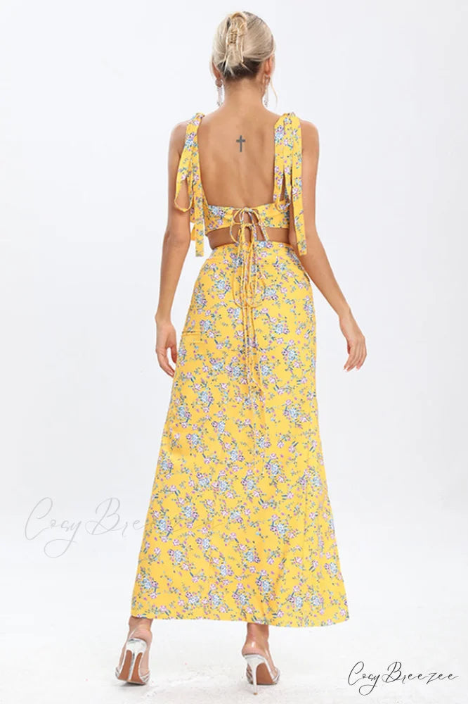 Annabella Floral Stylish Two Piece Set