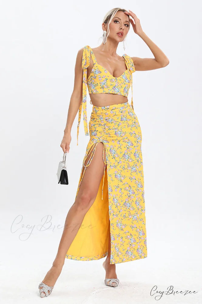 Annabella Floral Stylish Two Piece Set