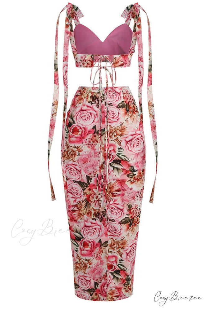 Annabella Floral Stylish Two Piece Set