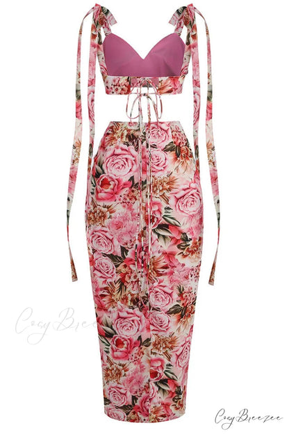 Annabella Floral Stylish Two Piece Set