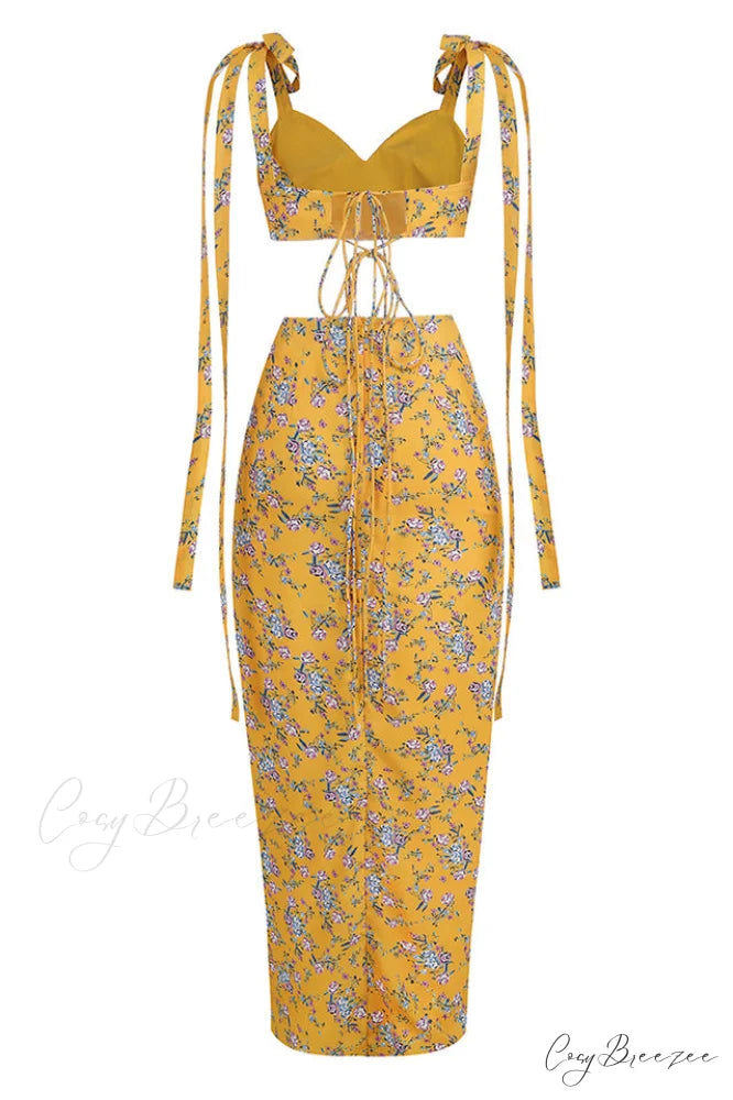 Annabella Floral Stylish Two Piece Set