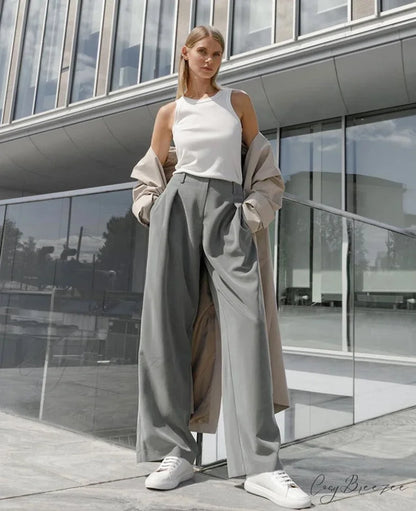 ANTIA Elegant TROUSERS Gray / S