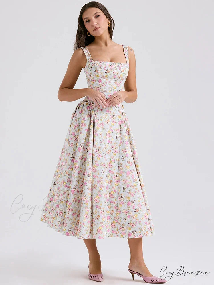 Appliquéd Fitted Sculpting Holiday Dress Pink / S vacationdress-250223