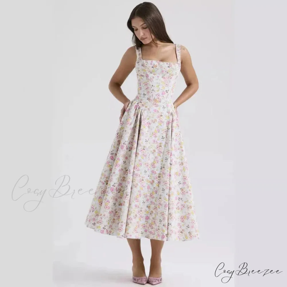 Appliquéd Fitted Sculpting Holiday Dress vacationdress-250223