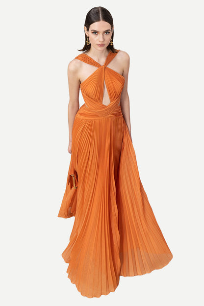 Arabella Chiffon Graceful Backless Maxi Dress