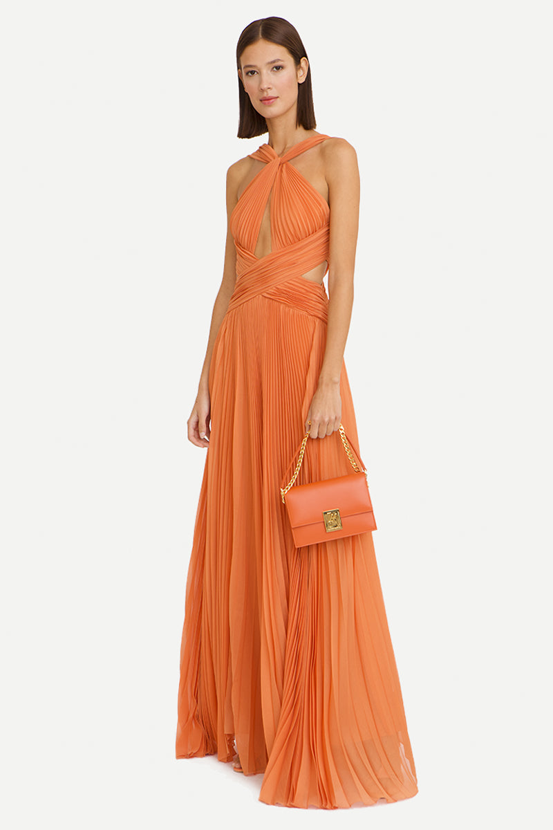 Arabella Chiffon Graceful Backless Maxi Dress