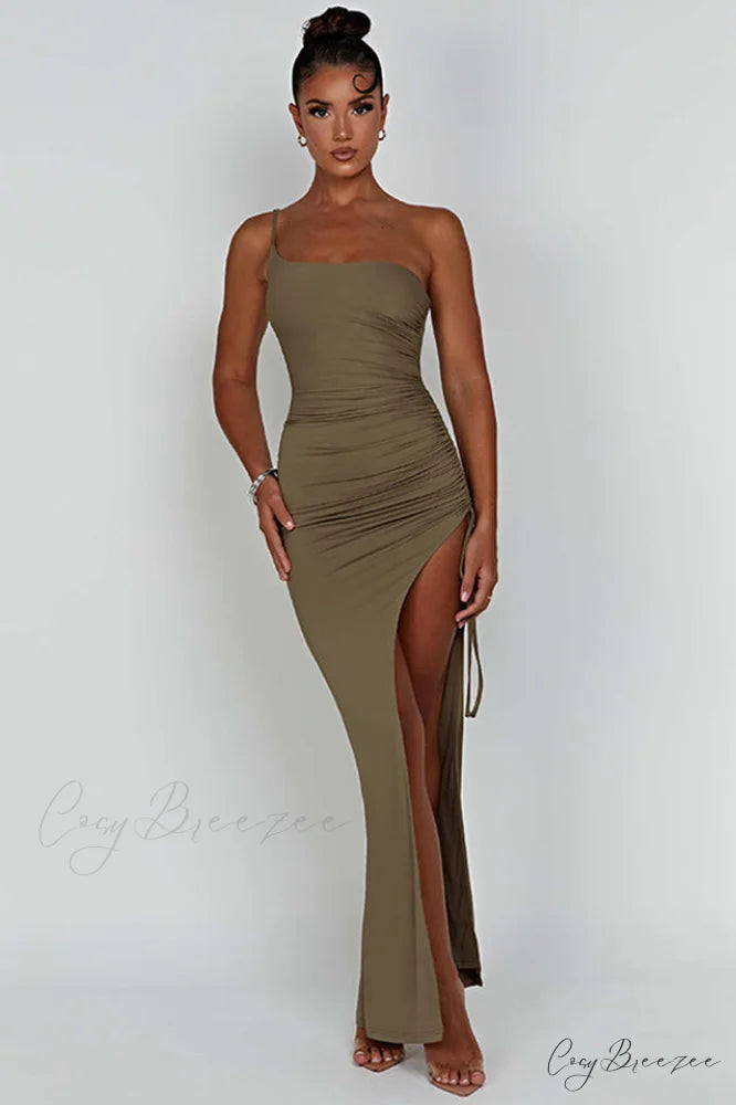 Aria One Stylish Shoulder Gown S / Khaki