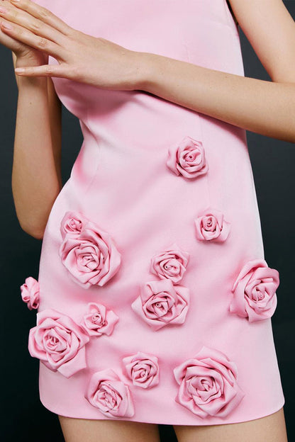 Ariana 3D Graceful Floral Mini Dress