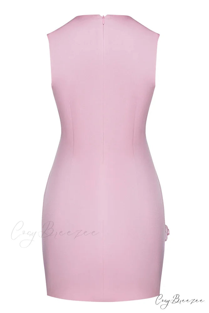Ariana 3D Graceful Floral Mini Dress