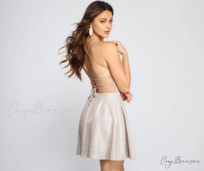 Ariana Glitter Stylish Knit Party Dress