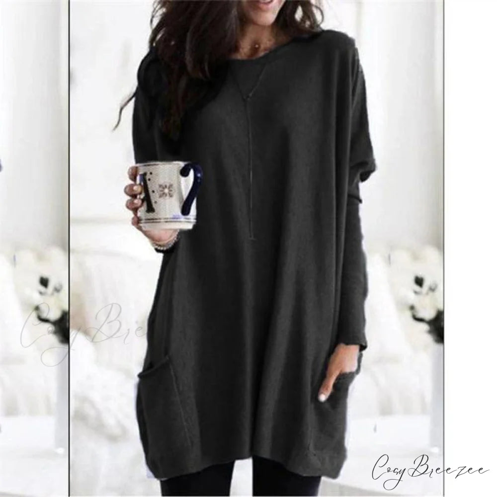 Arm Long Casual with Women’s Top Pocket Black / S