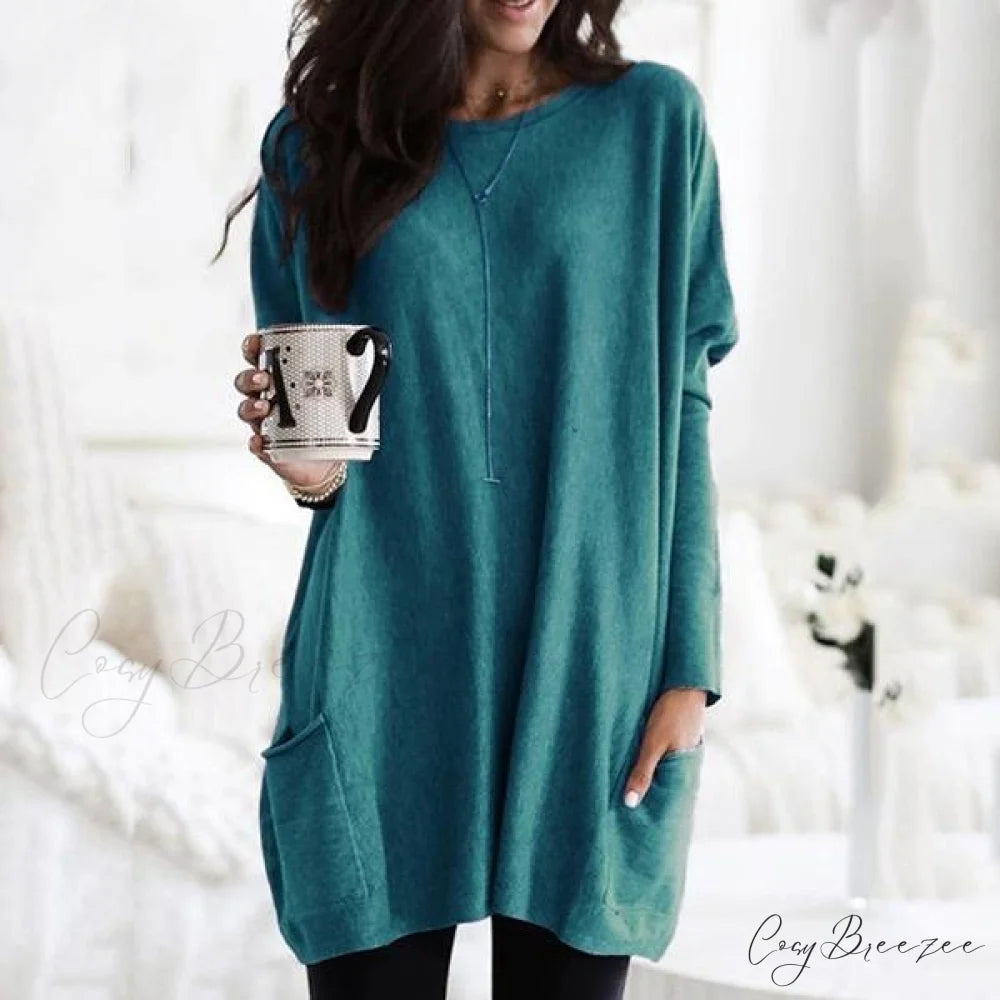 Arm Long Casual with Women’s Top Pocket Teal / S