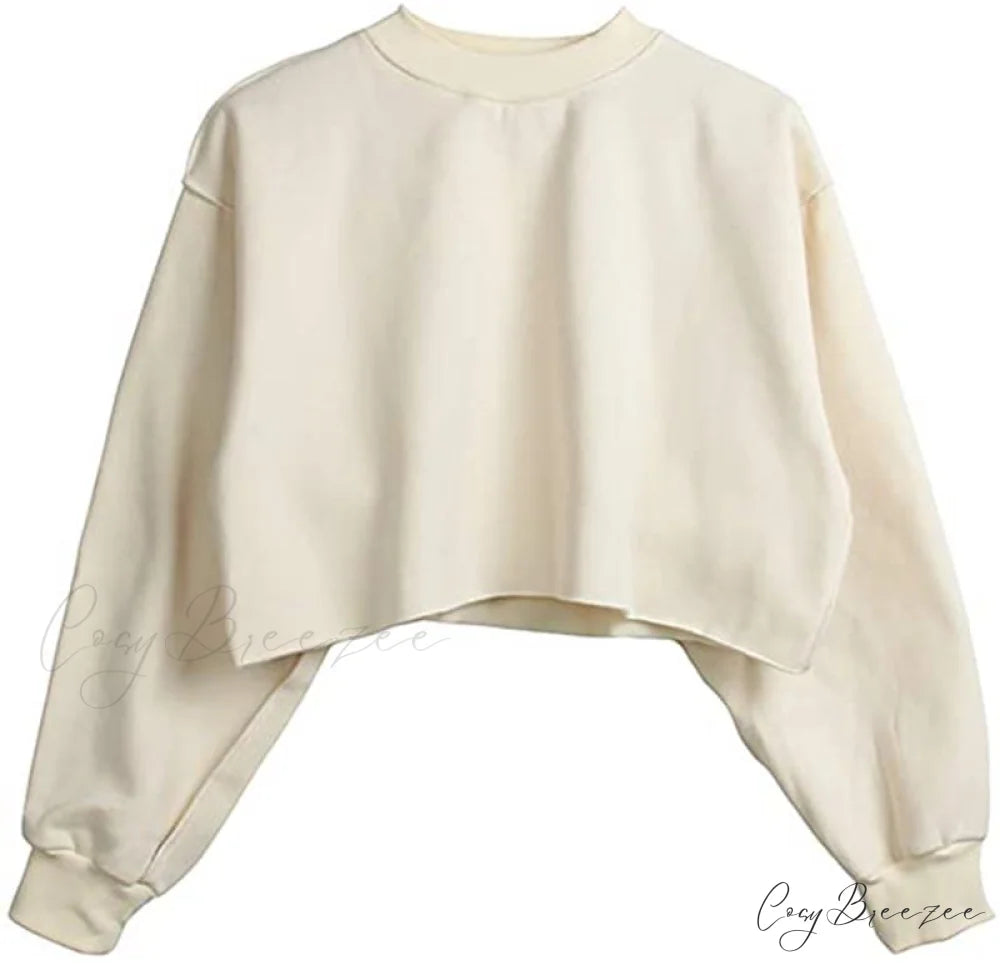 Arm Loose Hoodie Oversized Size Crop Fit - Long Cotton Harajuku - Streetwear Casual - Plus - Women’s Pullover Ropa