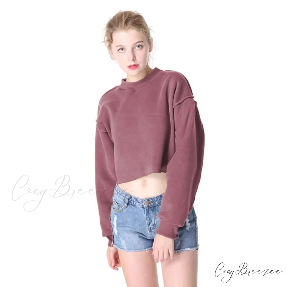 Arm Loose Hoodie Oversized Size Crop Fit - Long Cotton Harajuku - Streetwear Casual - Plus - Women’s Pullover Ropa