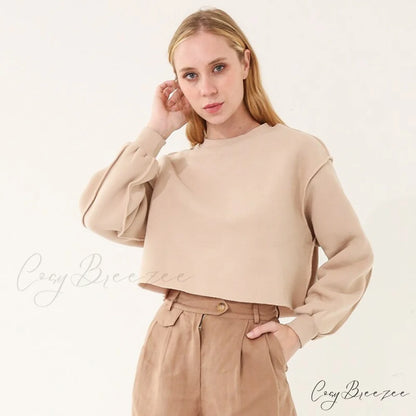 Arm Loose Hoodie Oversized Size Crop Fit - Long Cotton Harajuku - Streetwear Casual - Plus - Women’s Pullover Ropa